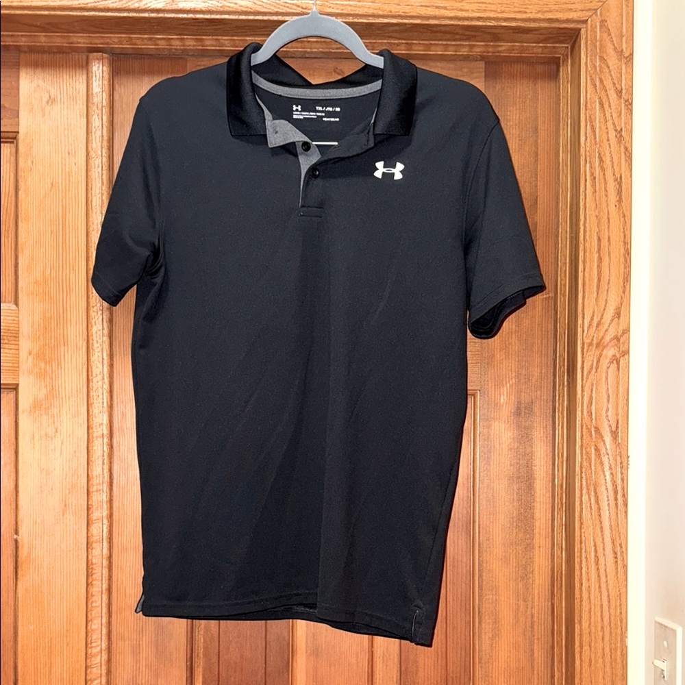 Under Armour Youth Black Polo Shirt